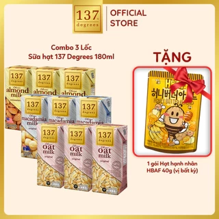 Sữa Hạt 137 DEGREES Nhiều Vị Lựa Chọn 180ML Dinh Dưỡng Healthy Chính Hãng
