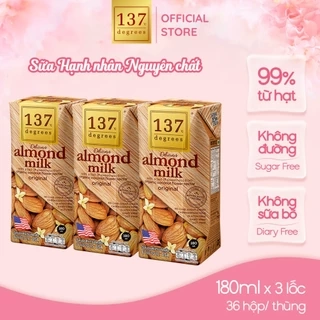 Sữa Hạt Nguyên Chất 137 DEGREES Không Ngọt (Không Đường) Thái Lan, Dinh Dưỡng, Healthy, Nhiều Vị