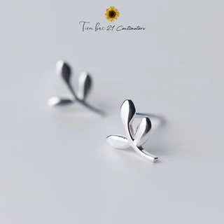 Khuyên tai bạc Lá non Bông tai bạc Tiệm bạc 21 Centimeters