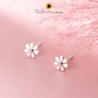 Khuyên tai bạc Mini Daisy Bông tai bạc Tiệm bạc 21 Centimeters