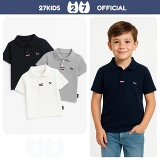 Áo polo ngắn tay bé trai 27Kids KACADY phong cách hè cho trẻ 2-10 tuổi BSPO1