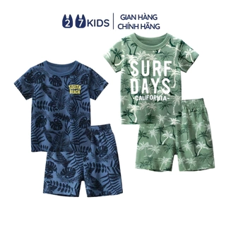 Bộ quần áo thun ngắn tay cho bé trai 27Kids đồ bộ nam cho trẻ từ 2-10 tuổi BSSE1