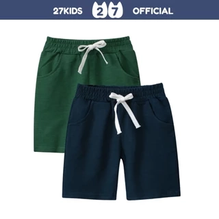 Quần short bé trai 27Kids sooc đùi thể thao nam vải Cotton cho trẻ từ 2-10 tuổi BSPS2