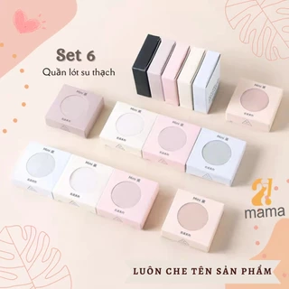 Set 6 quần lót nữ su thạch băng lụa kháng khuẩn tàng hình 2mama trong hộp mini mặc thường và sau sinh cao cấp
