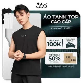 Áo ba lỗ nam 360 Boutique áo thun tank top nam vải Cotton thoáng mát, thấm hút mồ hôi tốt - ABLTK602