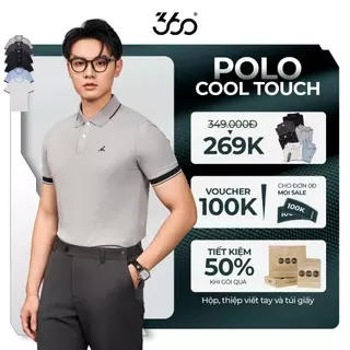 Áo polo nam COOL TOUCH cao cấp, thanh lịch 360 Boutique áo thun phông có cổ đẹp, trẻ trung POHOL602
