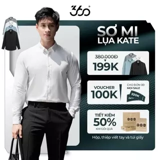 Áo sơ mi nam tay dài vải lụa 360 Boutique sơ mi kiểu dáng Hàn Quốc, màu đen trắng xanh xám STDOL517