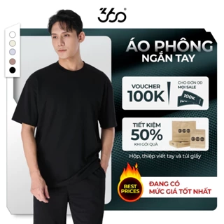 Áo thun nam ngắn tay form rộng 360 Boutique chất liệu cotton thoáng mát mềm mịn - APTOL503