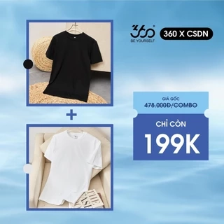 Combo 2 áo thun form slim tôn dáng, co giãn ,cao cấp, thoáng mát thương hiệu 360 Boutique - CB-OL605