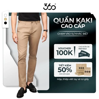 Quần kaki nam thương hiệu 360 Boutique quần dài nam đứng form, trẻ trung - QKTTK601