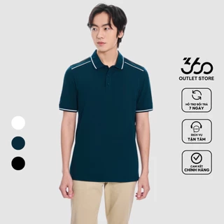 Áo polo nam cổ điển ngắn tay phối màu thương hiệu 360 Boutique chất liệu pique cao cấp - POMTK501