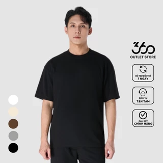 Áo thun Unisex ngắn tay 360 Boutique phông nam nữ basic tee form rộng 5 màu thoáng mát - APTOL503