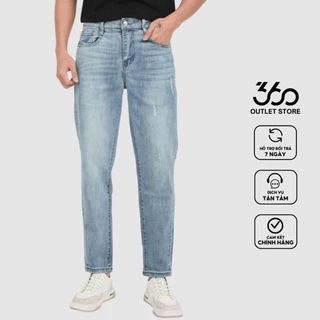 Quần Jean Nam Slimfit Màu Xanh Denim Quần Bò Chất Liệu Cao Cấp - QJDOL324