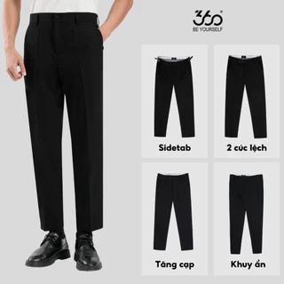 Quần tây nam phong cách Hàn Quốc quần âu ống côn cạp ép cao cấp chất vải dày dặn form slim crop - QACOL420