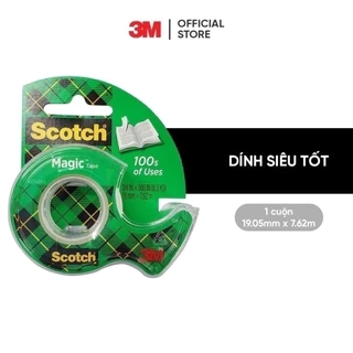 Băng keo đa năng 3M™ Scotch®, trong suốt, dính siêu tốt, viết lên được, 19.05mmx7.62m, Đa năng, sửa chữa các tài liệu