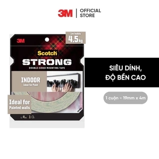 Băng keo hai mặt 3M™ Scotch®, siêu dính, độ bền cao, chống tia UV, kéo nhẹ nhàng, 1 cuộn, Dùng trong nhà