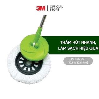 Bông lau thay thế Bộ cây lau nhà 360 độ 3M™ Scotch-Brite™, thấm hút nước tốt, 32.5x32.5cm