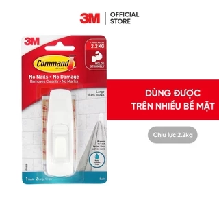 Móc dán tường chịu lực 2.2kg 3M™ Command™, 17003, độ bền cao, bám cực chắc, chịu lực 2.2kg, vỉ 1 cái