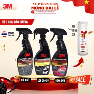 Bộ 3 Chai Bảo Dưỡng Nội Thất - Bóng Lốp - Bóng Sơn Xe Hơi - NK Thái Lan 400ml