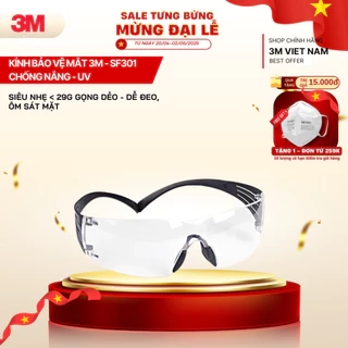 Kính Chống Bụi 3M™ SF301AF, Chống Đọng Sương, Tròng Trong