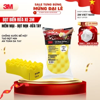 Miếng mút bọt biển rửa xe 3M™ Car Wash Sponge bọt mịn, bền- cầm chắc tay