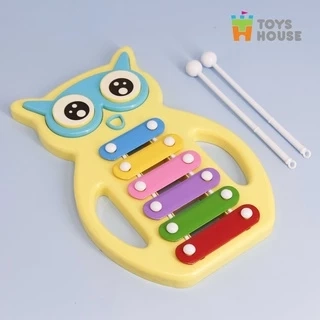 Đàn gõ Xylophone cho bé hình cú mèo đáng yêu Toyshouse- Dụng cụ phát triển năng khiếu C601