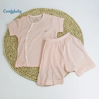 Bộ quần áo mùa hè cho bé 100% Cotton Lụa – Comfybaby Siêu nhẹ - thoáng mát QACF22042021 size 3-12 tháng