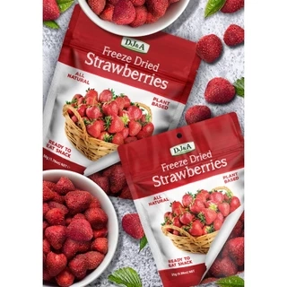 DJ&A Strawberry Dâu tây sấy khô ăn liền, blueberry sấy giòn ăn liền nhập khẩu Úc date mới nhất T10/2025