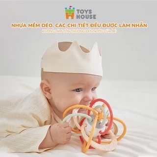 Gặm nướu cho bé vòng hạt luyện vận động tinh kích thích thị giác silicon cao cấp Toyshouse HE0104