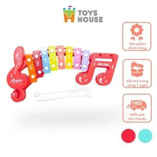 Đồ chơi đàn gõ Xylophone cho bé 8 phím hình nốt nhạc cho bé Toyshouse 683-2