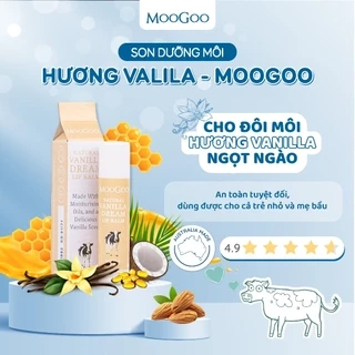 Son dưỡng thuần chay làm mềm và dưỡng ẩm môi MooGoo Úc cho trẻ em, da nhạy cảm