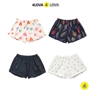 Quần short nữ mặc nhà chất coton 4LOVA kiểu đùi dùng đi ngủ mùa hè cực thoáng mát dễ chịu