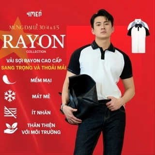 Áo Polo Rayon Bo Sọc Form Slimfit 4MEN PO161 ôm body, vải mềm mịn, thấm hút mồ hôi, thoáng mát
