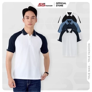 Áo Polo Nam 5S FASHION Tay Raglan Phối Màu Chất Liệu Mát Thoáng Khí, Phom Slimfit APC25028