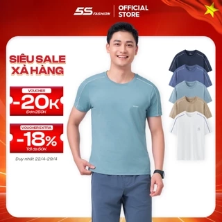 Áo Thun Nam Ngắn Tay Cotton 5S FASHION,Trẻ Trung, Năng Động (ATS24045-25045)