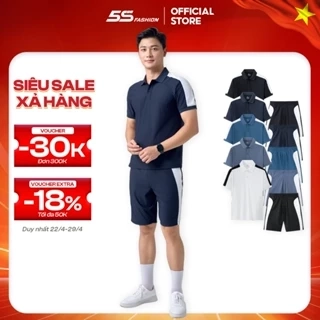 Bộ Quần Áo Nam Polo AIR-COOL Mùa Hè 5S FASHION Nhẹ Mát, Phong Cách Thể Thao, Thiết Kế Can Phối Khỏe Khoắn (BAPC24005)