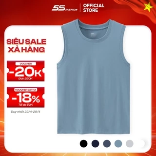 Áo Sát Nách Nam Cotton 5S FASHION, Thiết Kế Trơn Kiểu Dáng Thể Thao, Khỏe Khoắn (ASN25005)