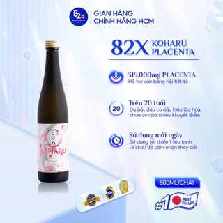 [Date 8/2025] Nước Uống Đẹp Da 82X KOHARU PLACENTA Nhật Bản Chai 500ml - Cân Bằng Nội Tiết Tố Nữ, Sáng Da