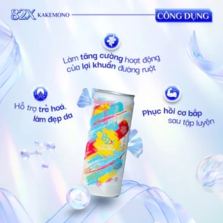 Pack 6 Lon Nước Uống Đẹp Da 82X Kakemono Vị Ổi Hồng Giúp Da Săn Chắc, Sáng Mịn, Duy Trì Vóc Dáng 245ml/lon