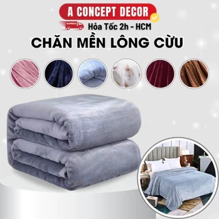 Chăn Lông Cừu Siêu Mềm Mịn Ấm Áp Cao Cấp Không Rụng Lông Mền Ngủ Văn Phòng Dùng được Mùa Hè Và Đông 1m6x2m/1m8x2m