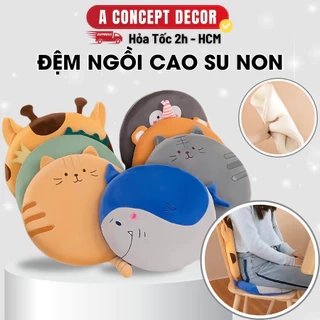Đệm Ngồi Cao Su Non Êm Mềm Giảm Đau Mỏi Lưng Ê Mông Lót Ghế Trang Trí Văn phòng Ngồi Bệt Đệm Lưng  Hình tròn ĐK 40cm