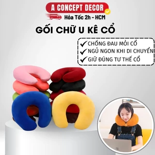 Gối Chữ U Kê Cổ A Concept Decor Gối Kê Cổ Êm Ái Ngủ Trưa Văn Phòng Du Lịch Đi Máy Bay Ô Tô Gối Ôm Chống Mỏi Cổ Thoải Mái