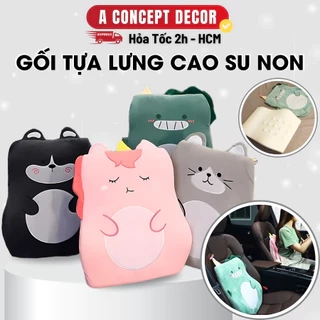 Gối Tựa Lưng Văn Phòng Ô Tô Sofa A Concept Decor Gối Kê Lưng Cao Cấp Êm Ái Gối Dựa Lưng Công Thái Học Giảm Đau Lưng