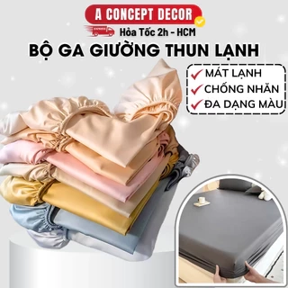 Bộ Ga Giường Thun Lạnh Hàn Quốc Cao Cấp A Concept Decor Drap Giường Thun Mát Cho Mùa Hè