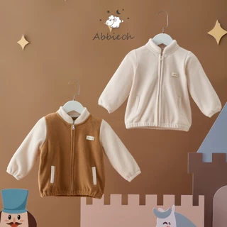Áo khoác lông cừu cho bé ABBIEOH giữ nhiệt phong cách basic Hàn Quốc 0-3 tuổi AK598 AK662