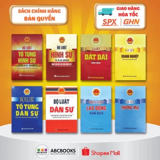 Sách - Combo 8 cuốn Sách Luật - Hình sự, Dân Sự, Đất Đai, Doanh Nghiệp, Lao Động ,Tố Tụng Dân Sự, Thương Mại