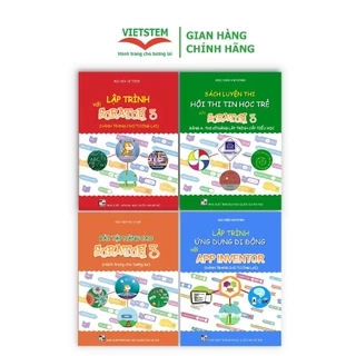 Combo 4 cuốn sách học lập trình kéo thả cho học sinh từ 6 - 18 tuổi