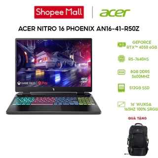 Laptop Acer Nitro 16 Phoenix AN16-41-R50Z R5-7640HS|8GB|512GB|RTX™ 4050 6GB|16'