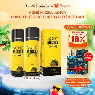 Combo 2 Hộp Nghệ Micell Adiva 30 Viên- Hỗ Trợ Các Vấn Đề Về Đau Bao Tử, Dạ Dày