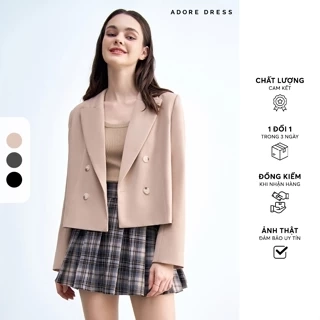412BL3018 - Áo blazer crop eo nhẹ basic 3 màu  ADORE DRESS